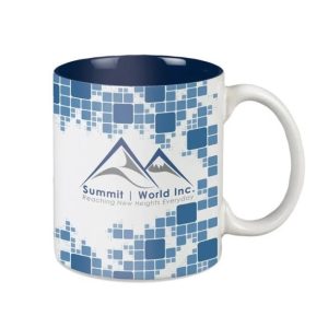 11 Oz. Cobalt Blue Two Tone Glossy Mug