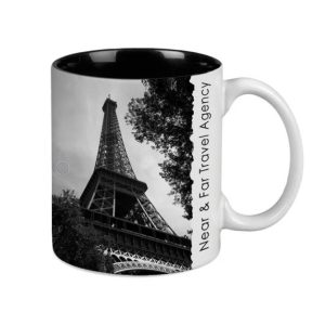 11 Oz. WhiteBlack Two Tone Ceramic Mug