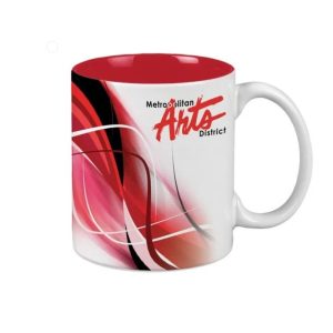 11 Oz. WhiteRed Two Tone Ceramic Mug