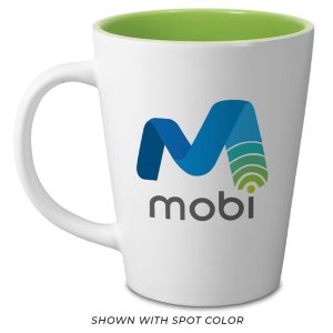 12 Oz. Two-Tone Matte Latté Mug with Spot Imprint