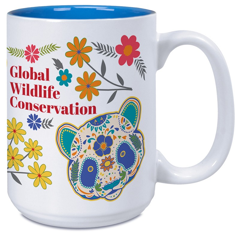 15 Oz. Mighty Matte Two-Tone Mug White & Aqua Blue