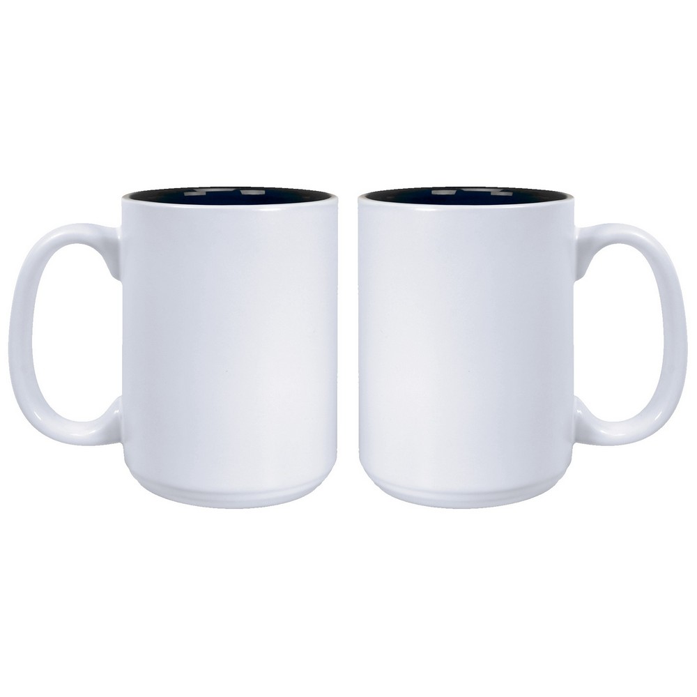15 Oz. Mighty Matte Two-Tone Mug White & Black-1