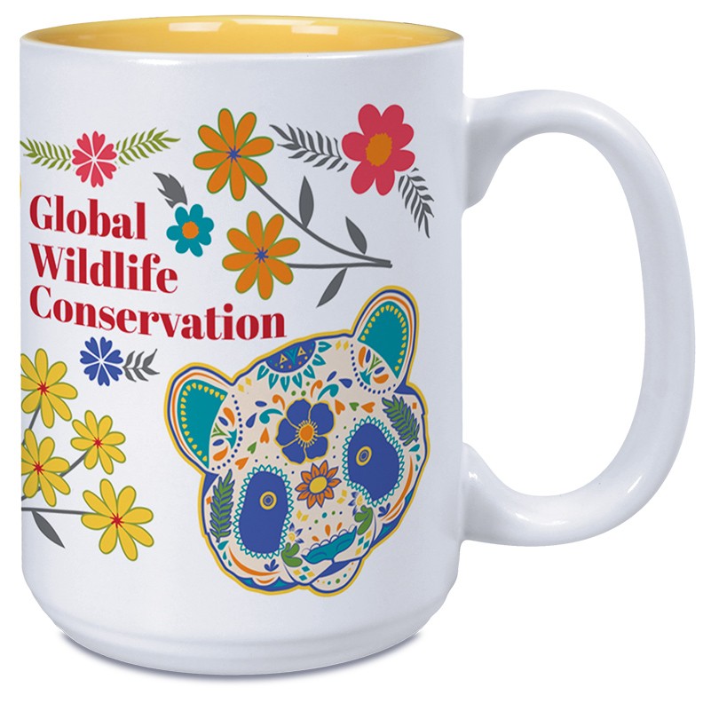 15 Oz. Mighty Matte Two-Tone Mug White & Yellow