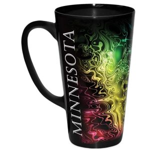 16 Oz. Tall Black Latté Mug with Full Bleed Imprint