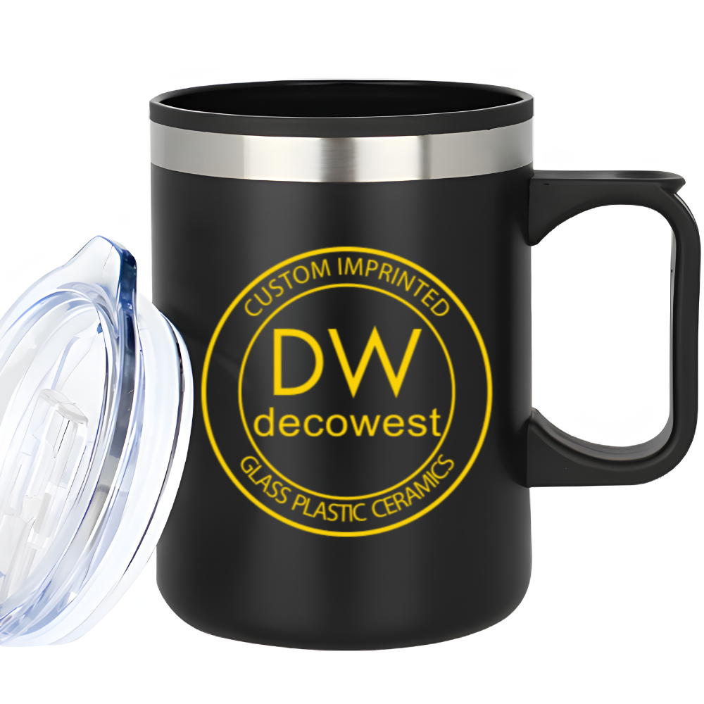 Laurie Double Walled Stainless Steel Camper Mug - 14oz Black