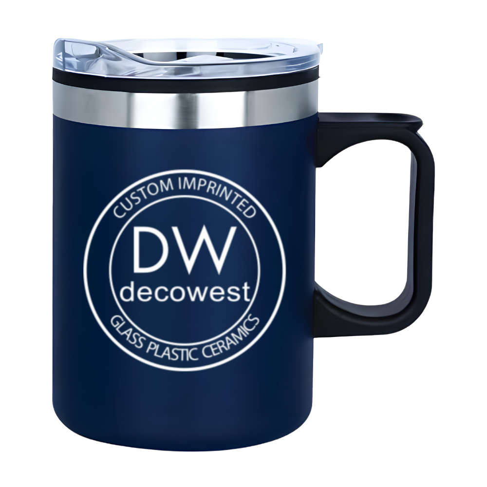 Laurie Double Walled Stainless Steel Camper Mug - 14oz Navy Blue