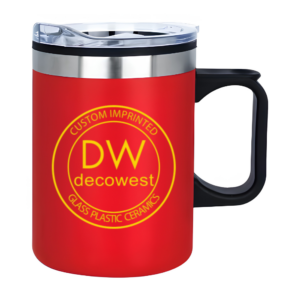 Laurie Double Walled Stainless Steel Camper Mug - 14oz Red