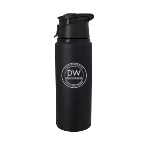 Velvet Touch Aluminum Bottle – 24oz Black
