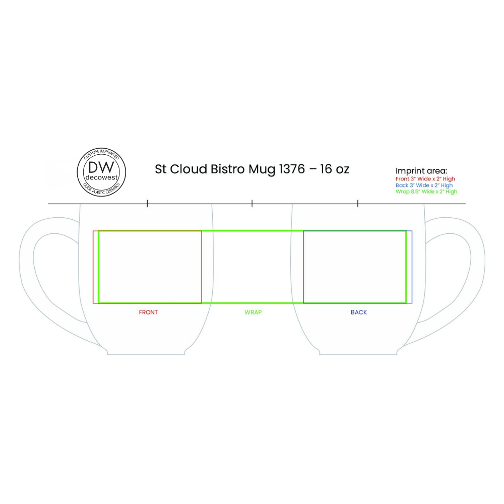1376 St Paul Bistro Mug – 16 oz Assorted Colors - Image 14