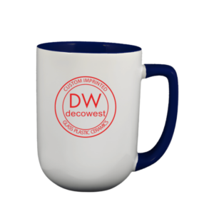 409 Arlen™ Mug - 17 oz White Out- Assorted Colors In and Trim
