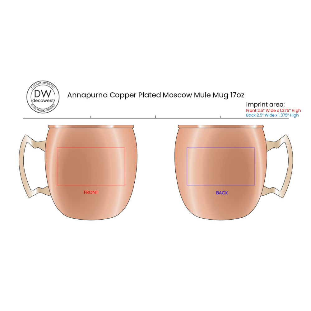 Annapurna Hammered Copper Plated Moscow Mule Mug 17oz (2)