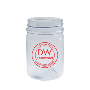 Clear PVC Square Mason Jar – 16oz