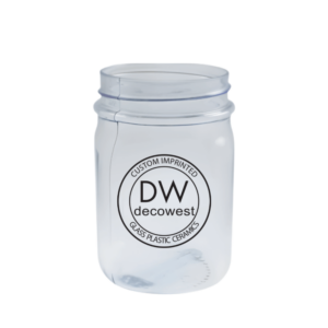 Clear PVC Square Mason Jar – 26oz