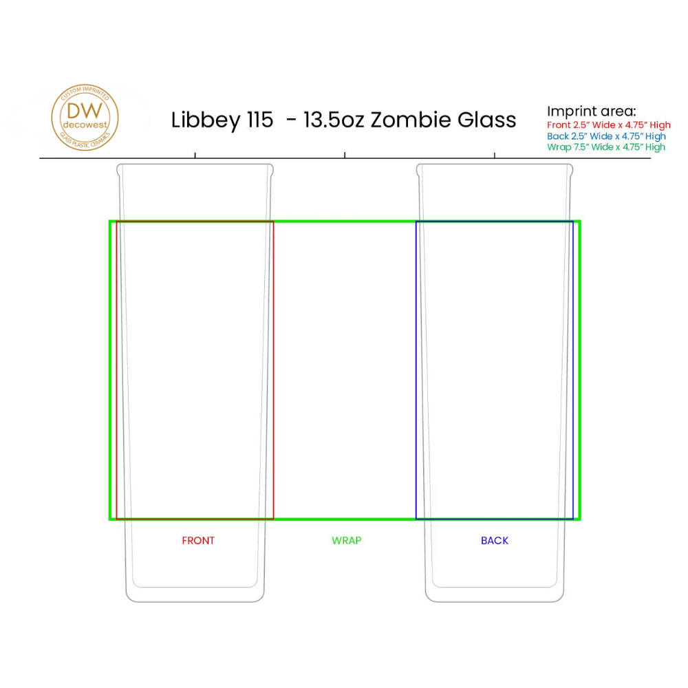 Libbey 115 13.5oz Zombie Glass - Image 2