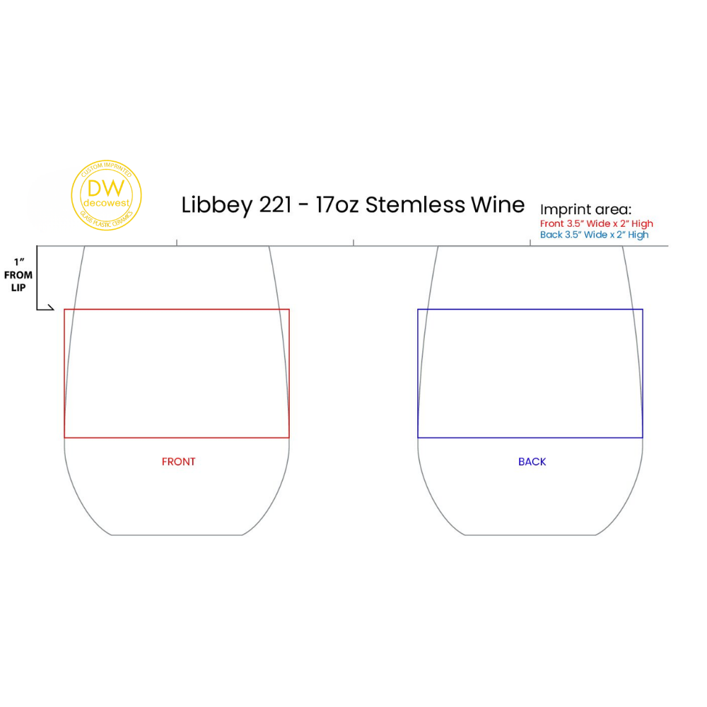 Libbey 221 – 17oz Stemless White Wine - Image 2