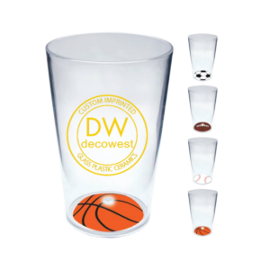 Plastic Sports Pint Tumbler Assorted Sports Style – 16oz