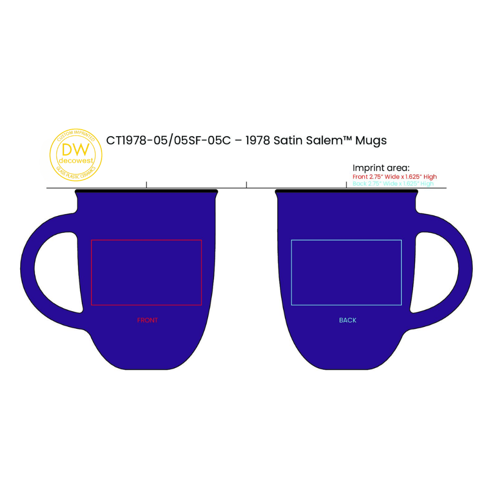 Salem™ Mug Satin Out 14oz – Assorted Colors w_Black Trim (10)