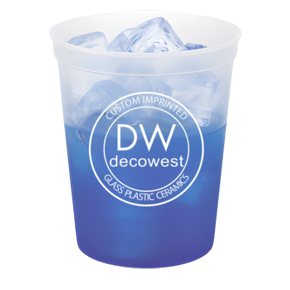 Smooth Mood Stadium Cup - 16oz Natural to Blue