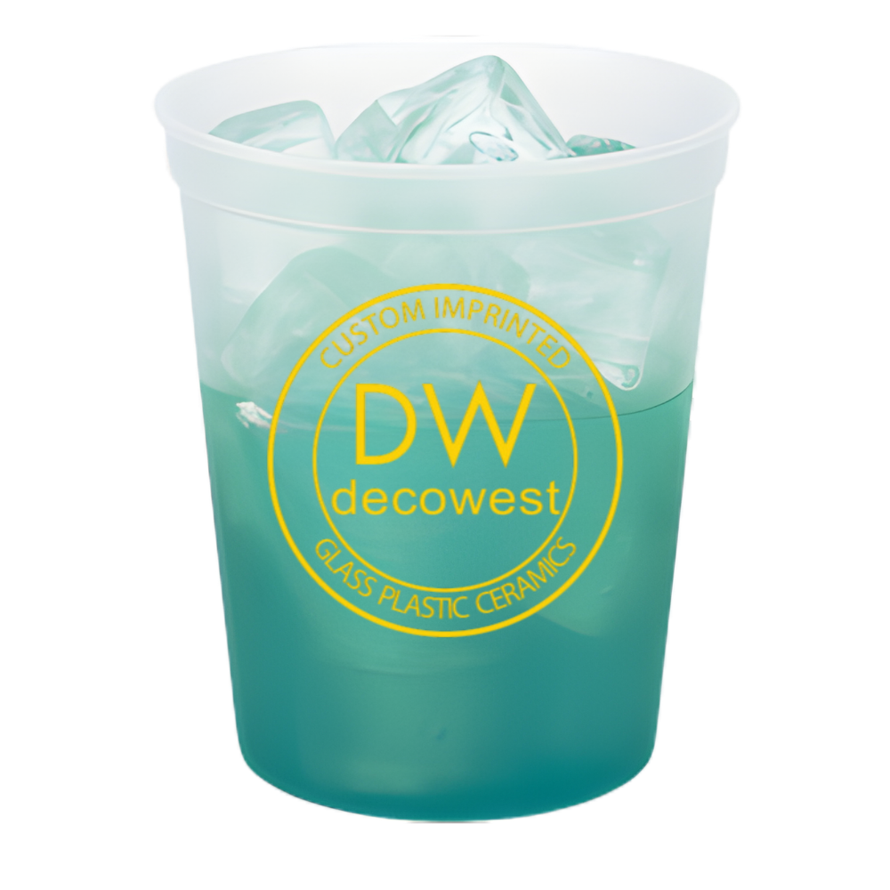 Smooth Mood Stadium Cup - 16oz Natural to Green