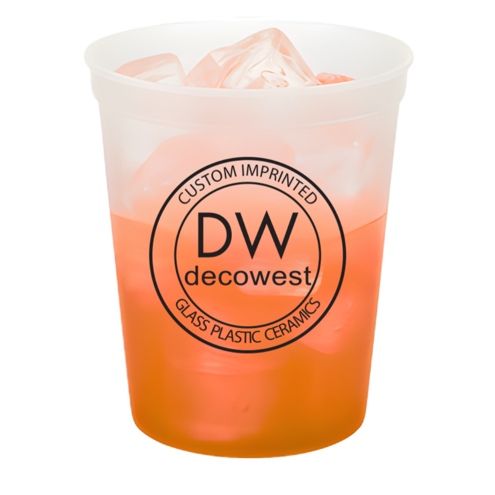 Smooth Mood Stadium Cup - 16oz Natural to Orange