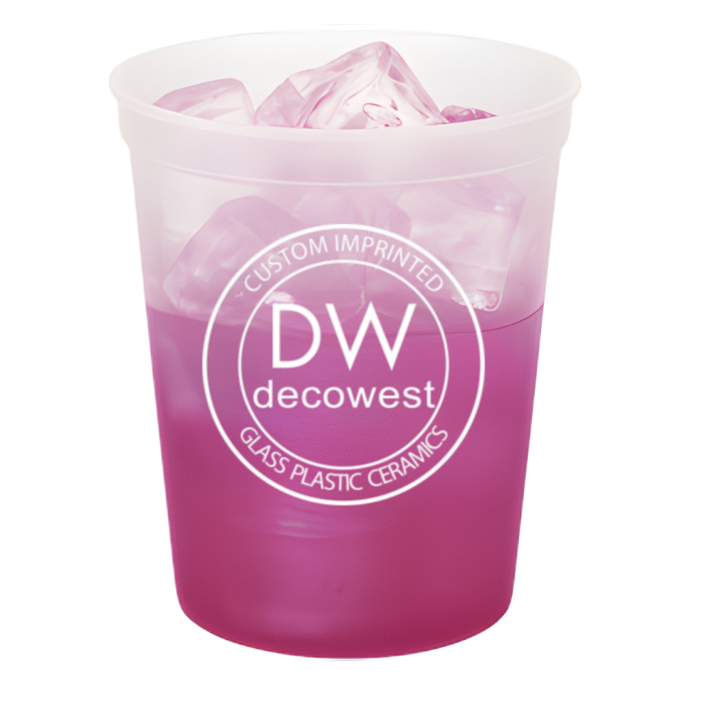 Smooth Mood Stadium Cup - 16oz Natural to Red