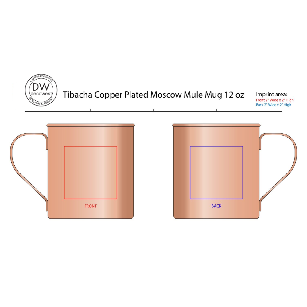 Tibacha Copper Plated Moscow Mule Mug 12 oz (2)
