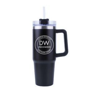 30 oz Stainless Steel Double Wall Mug with Lid Black