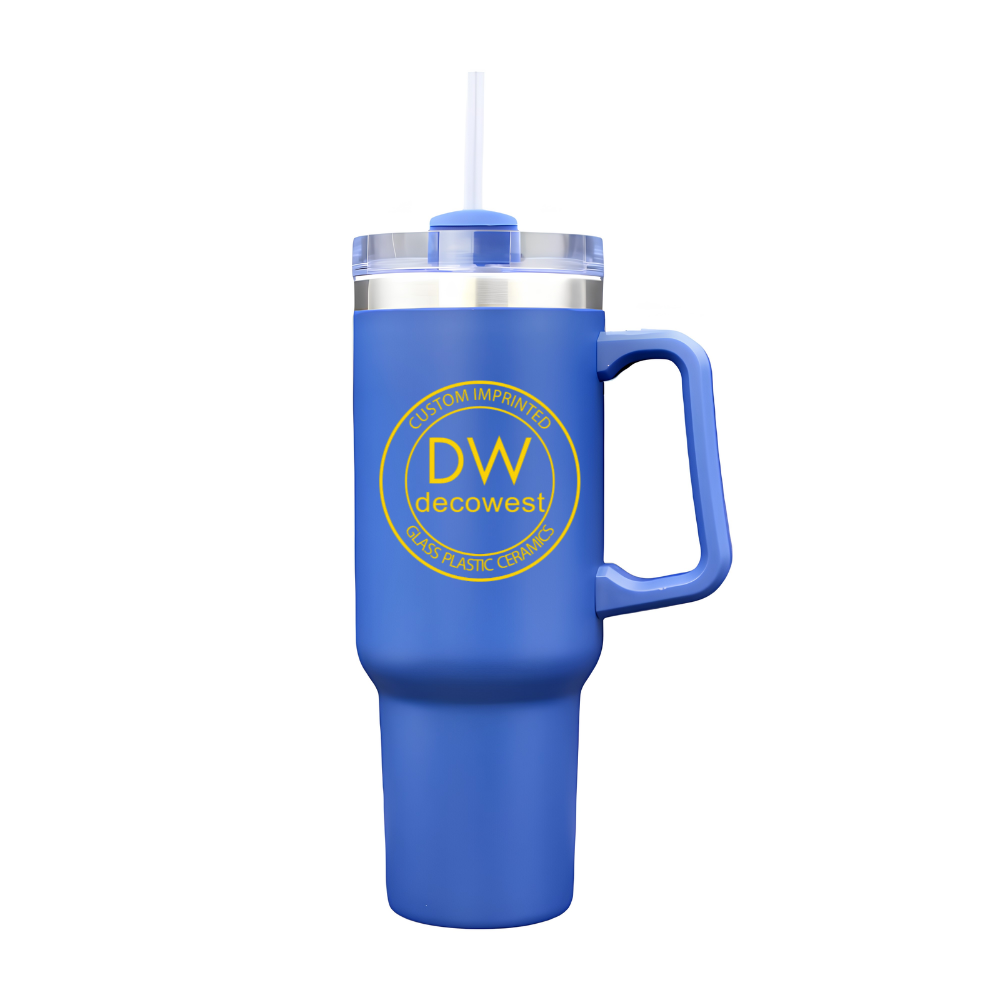 40 oz Stainless Steel Double Wall Mug with Lid Blue