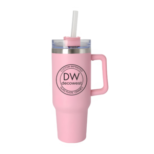 40 oz Stainless Steel Double Wall Mug with Lid Pink
