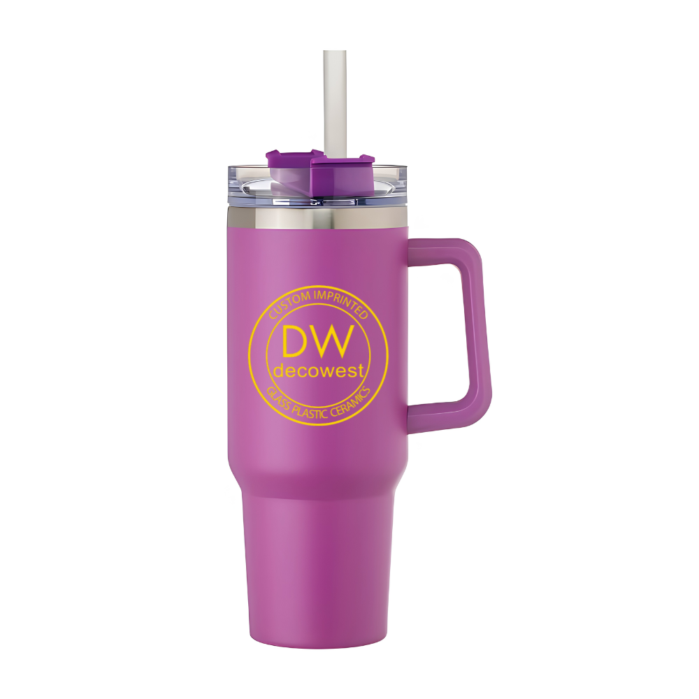 40 oz Stainless Steel Double Wall Mug w/ Lid - Image 5