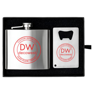 Flask and Bottle Opener Gift Set - 5 oz Crafter