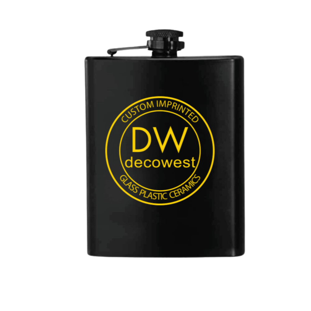 Stainless Steel Hip Flask - 8 oz Matte Black