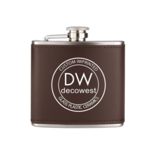 Stainless Steel Hip Flask - Leatherette Wrapped 6 oz